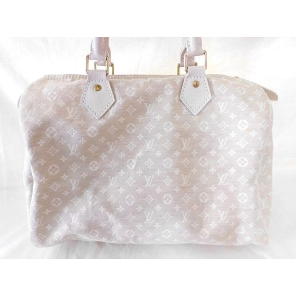 Louis Vuitton Speedy Boston Bag Monogram Lin Handbag Dune